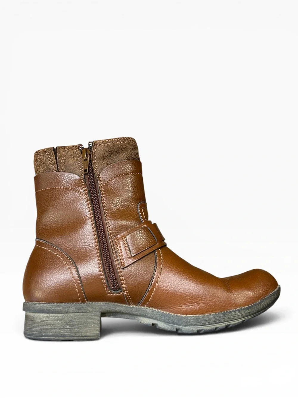 Clarks Riddle Avant Side Zip Ankle Boot in Tan/Brown Women’s Size 8